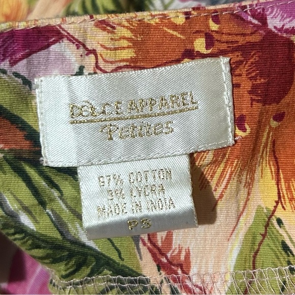 Vintage Fairycore Skirt Pink Green Floral Beaded Lace Boho A-Line Dolce - Picture 7 of 8